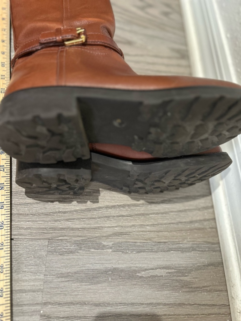 Tory Burch Women's Tall Leather Riding Boots - Brown 10.5 - Picture 2 of 4